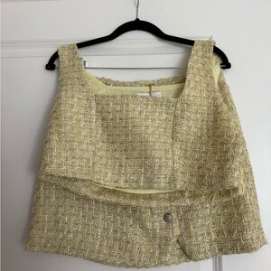 House of Harlow 1960 Yellow Tweed Skirt Set